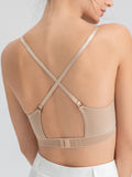 Sexy French lingerie for women without steel rings Push-up bra with a U-back design for enhanced support and an open-back