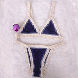 Pink Crochet Bikini 2025 Sexy Women Swimsuit Female Swimwear Micro Bikini Set Bandeau Swimming Suit Beachwear Brazilian Biquini