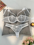 2-Piece White Sexy Lingerie Set, An Experience of Daily Intimate Life That Is Both Pure and Exudes Allure ZA824057