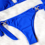 7 Colors New Sexy Bikini Set Swimwear Swimsuit Women Push Up Shiny Crystal Diamond Straps Bathing Suit Brasileno Banadores Mujer