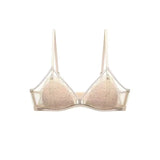 Sexy Red Lingerie for Women - MOYISU Spring Triangle Cup Bra Set, Thin Tight-Fit Bralette with French Lace (CA Sizing 4 Colors)