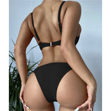 Sexy Underwired Bra Cup High Leg Cut Bikini Women Swimwear Female Swimsuit Two-Pieces Bikini Set Bather Bathing Suit Swim V3151