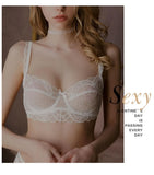 Logirlve Ultrathin Bra Transparent Brassiere Sexy Underwear Plus Size Cup Embroidery Women Lingerie Lace Bras Hollow out