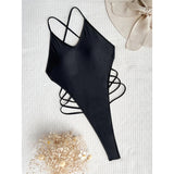 S- XL Extreme Mini Micro Thong Strappy Women Swimwear One Piece Swimsuit Female Backless Monokini Bather Bathing Suit Swim V3938