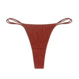 Low Waist Traceless Briefs Double Layered Thin Waistband Panties Comfortable Solid Color Sexy Cotton Sports Fitness Thong 2025