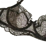 Logirlve Ultrathin Bra Transparent Brassiere Sexy Underwear Plus Size Cup Embroidery Women Lingerie Lace Bras Hollow out