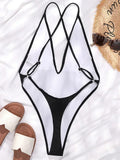 Extreme Mini Micro String Cross Backless Women Monokini Swimwear One Piece Swimsuit Female High Cut Bathing Suit Swim Beachwear