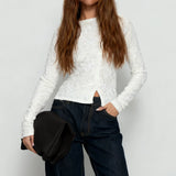 Women Long Sleeve Round Neck Spring Fall Lace Tops Slim Fit Solid Color Oblique Button Up T-shirts