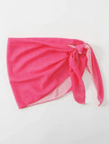 2025 Beach Skirt Women Swimsuit Solid Color Block Swimwear Female Bather Bathing Swimming Suit Summer Beachwear