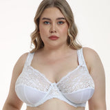 Bras For Women Minimizer Brassiere Plus Size Lace Bra Support Underwire Full Big Cup Thin Adjusted-straps D E F G H I