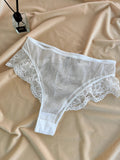 Summer French Lace Bralette Beachwear Small Bust Anti-Sagging Soft Wire Light Support Gathering AU MOYISU Sexy Panty Tushy Set