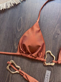 Sparkling Metal Ring Halter Extreme Mini Thong Bikini Female Swimsuit Women Swimwear Two-pieces Bikini Set Bathing Suit Swim