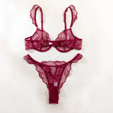 Summer Beachwear Lingerie Large Bust Minimizer Light Support Gathering Wirefree Anti-Sagging Comfort Bra Set AU MOYISU Panty F