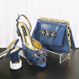 doershow African fashion Italian Shoes And Bag Sets For Evening Party With Stones gold Italian Handbags Match Bags! HM1-1