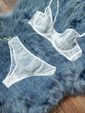 Sexy Ultra-Thin Fully Transparent Alluring Lingerie with Underwire, No Padding, Beautiful Back Bra, Hot Girl Push-Up Bra Set