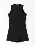 2026 Large Plus Size Swimsuit Women One Piece Zipper Sporty Swimwear Female Bathers Bathing Swimming Swim Suit Beachwear 4XL