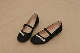 New Chinese Style Mary Jane Women's Shoes Hot Sale Of The Season Spring Summer Fairy Tale Cheongsam Shoes Beautiful Thick Heel