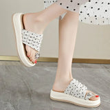 2026Women Beach Slippers New Summer Open Toe Sandals Non Slip Casual Outdoor Flip-flops High Platform Footwear