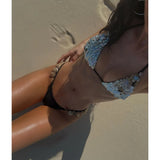 2025 Halter Bikinis Women Swimsuit New Sexy Swimwear Sequins Patchwork Biquini Brazilian Bikini Set Micro Female Beachwear Party