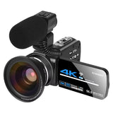 56MP 4K Digital Video Camera 18X Infrared Night Vision Vlogging Camcorder 3.0 inch Touch Screen Youtube Livestream WIFI Webcam