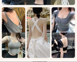 Women's Backless Thick Padded Push Up, Sticky Adhesive Bra Small Bust, Strapless Invisible Bralette Beach & Party Essential ABC