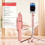 Roreta 360° rotation 1.7M Selfie Stick Wireless Stand with Light Bluetooth Remote Extendable Tripod for iPhone Live Streaming