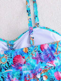 2026 Large Plus Size Swimsuit Women 2 Pieces Strappy Beach Dress Swimwear Female Bathers Bathing Swimming Swim Suit Beachwear