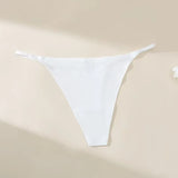 New Sexy Thin Ice Silk Women's Briefs Low Waist Invisible Yoga Fitn Sports Underwear Pure Color Ladies Thong Panties