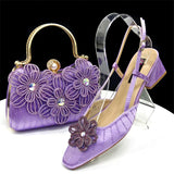 Doershow Italian Shoe and Bag Set New 2025 Women Shoes and Bag Set In Italy GREEN Italian Shoes with Matching Bag HW1-1