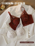 Tight Fit French Lace Bra for Small Bust - Comfort Lift Anti Sagging, Sexy Lace Back & Thin Strap Lingerie MOYISU Sexy Bras AB