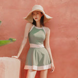 New Super Fairy Skirt-style One-piece Waist-covering Belly Slimming Conservative Steel Support Gathered Swimming Suit