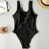 S - XXL Sexy White One Piece Swimsuit Women Thong Swimwear High Cut Trikini Backless Monokini Bather Bathing Suit Swim Bodysuit
