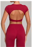 Sexy Hollow Out Backless Sports Shirts Women Shorts Sleeve High-strength Double-layer Stitching Without Chest Sports Tank Tops