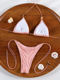 Miyouj Triangle Bikini New Two Piece Suit Solid Color Beachwear 2026 Bikini Women's Swimsuits Sexy Bathsuit Micro Thong Swimwear