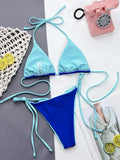 Zebra Print Halter micro Bikini 2025 women Bandeau String Swimsuit Female swimwear Neon Shiny bikini set Leopard Bathing Suit