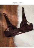 Sexy Deep V Rabbit Ear Bra, Wireless Invisible Summer Bra for Women, Thin Breathable Comfort Bralette Small Chest No Underwire