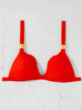 sexy push up bikinis sets two pieces solid high waist swimsuit bathing suit Swimwear Biquini conjunto de bikini tankini biquini