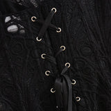 Toucheart Hot Girl Suspender Sexy Top with Fishbone Corset Intimate Hollow See-through Lace Classic Romantic Retro Palace Corset