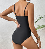 Push Up One Piece Swimsuit Female 2026 Swimwear Women Scallop Bathing Suits Summer Beach Wear Pearl Monokini Swimming Suit Black