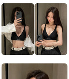MOYISU Japanese Silky-Tech Bralette - Traceless Wireless Summer Bras for Small Chest Pull Together Soft Support Back Tuck Design