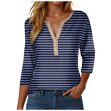 Womens Athletic Tops Short Sleeve Women Stylish Casual Loose Three Button V Neck Short Sleeved T Same Day Long Sleeve Shirt