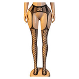 Women Sexy Lingerie Stockings Garter Belt Stripe Elastic Stockings Fishnet Flash Diamond Black Fishnet Stocking Tights Pantyhose