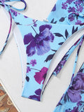 3 Pieces Printed Halter String Bikini 2026 Women & Kimono Swimwear Female Swimsuit Beachwear Bathers Bathing Swimming Swim Suit