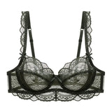 Logirlve Ultrathin Bra Transparent Brassiere Sexy Underwear Plus Size Cup Embroidery Women Lingerie Lace Bras Hollow out