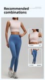 Women's Yoga Tank Top Highly Stretchy, Slightly High-Neck Sports Bra with Built-In Cups Lifts and Shapes The Bust Sexy Fitness