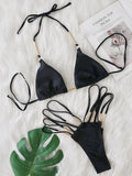 Sexy Hollow Out High Leg Cut Bikini Female Swimsuit Women Swimwear Two-pieces Bikini Set Brazilian Bather Bathing Suit Swim Lady