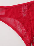 2 pairs of solid colored lace underwear with sexy hollow out fun triangle pants suitable for special occasions C901