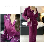 Spring and summer women's pajamas lace sweet cardigan long-sleeved suit home wear