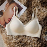 Seamless Push Up Bra for Women Sexy Lingerie Padded Wireless Underwear Support Bras Thin Shoulder Strap Comfort Intimates