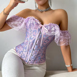 Lace Strap Court Style Shaping Top Tummy Control Waist Cincher Outerwear Trendy Shaping Slimming Tight Fishbone Underwear AYPC